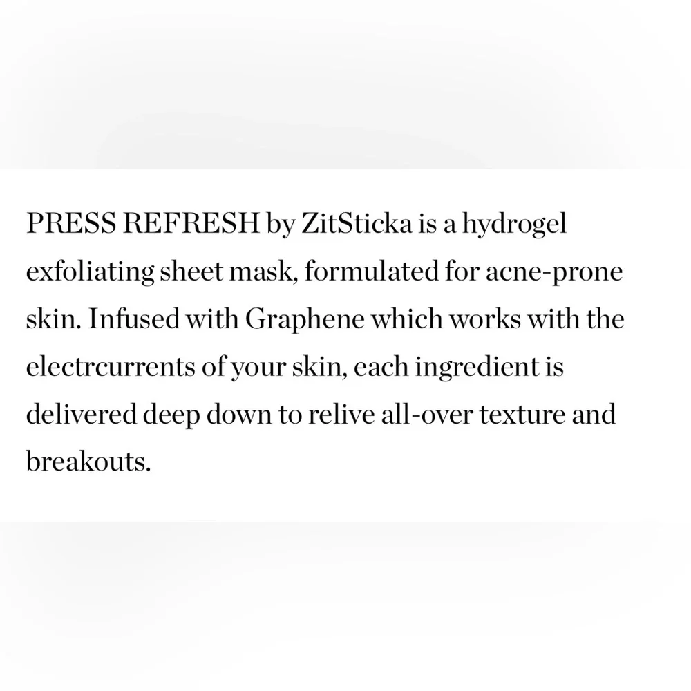 $5❤️‍🔥 ZitSticka Mini Press Refresh Exfoliating Acne Hydro Soothing Mask 🪞 NEW